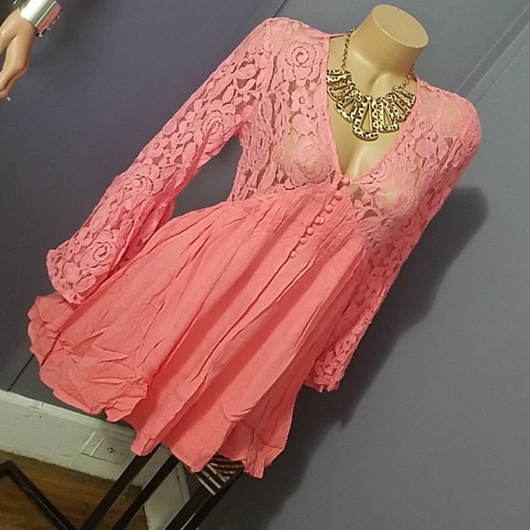 MUST SEE Lace Victorian Stlye BoHo Dress - Picture 2 of 8